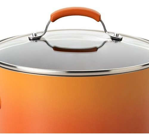 Rachael Ray Cubrió Olla (6 Qt) Color Naranja