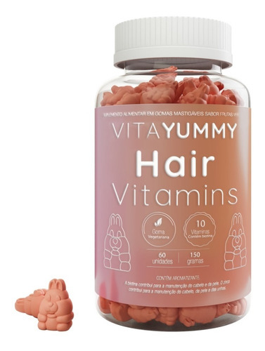 Imagem 1 de 8 de Vita Yummy Hair Vitamina Em Goma Para Cabelo - 60 Gomas