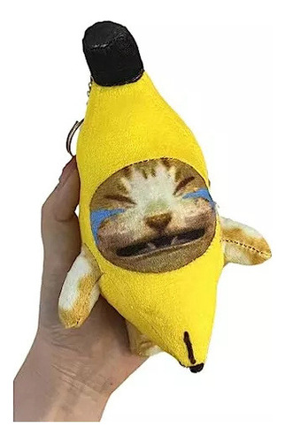 A 2 Felpa Banana Cat De Algodón Peluches Feliz Y Llorando