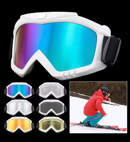 Antiparra Blanca Tornasol Filtro Uv Nieve Snowboard Ski
