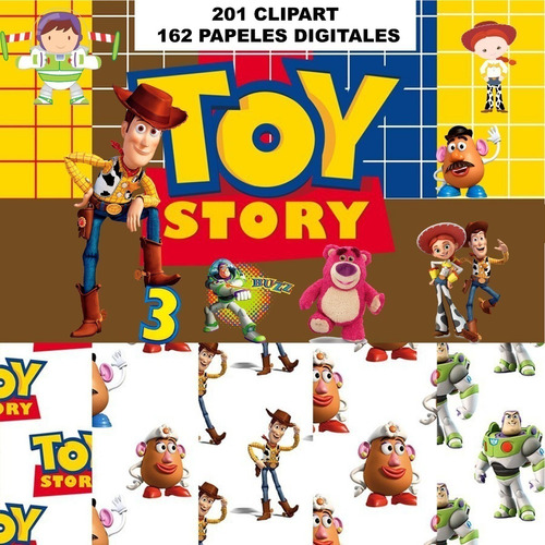 Kit Toy Story Clipart Png Y Papeles Digitales