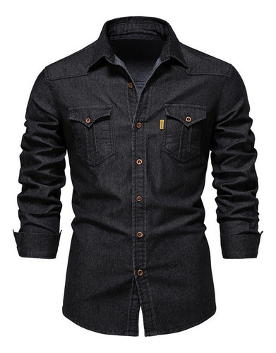 Camisa De Vaquero Casual For Hombres