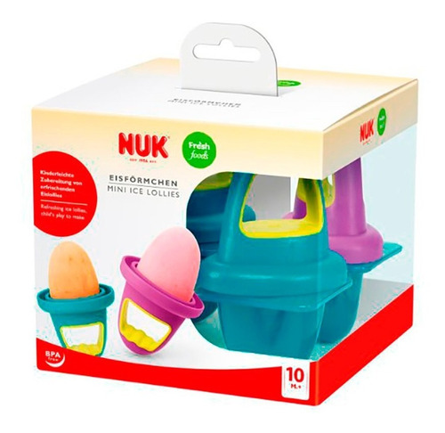 Set 4 Moldes Para Helado Nuk Fresh Food Con Tapa Babymovil