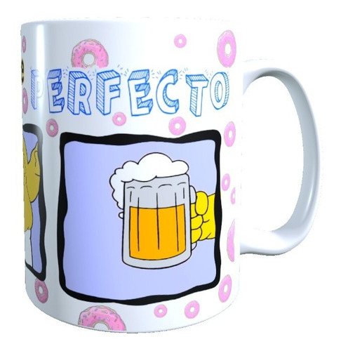 Taza Diseño Los Simpson, Homero, El Ultimo Hombre Perfecto