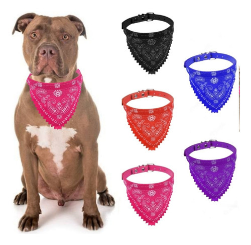 Collar tipo bandana Pitibull Rottweiler para perros grandes, color negro