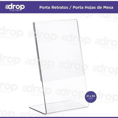 Imagen 3 de 10 de Portaretrato A4 Siml Acrílico Pack Cantidad Por Mayor X10