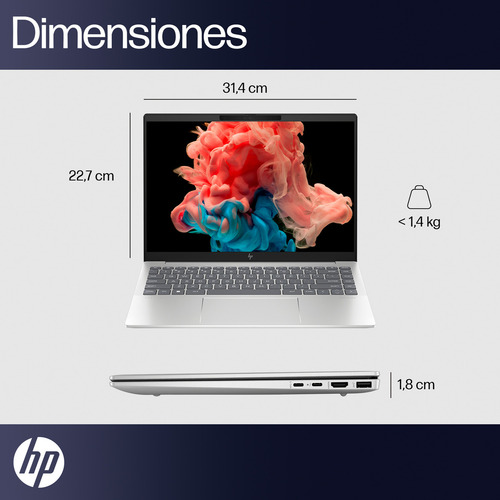 Portátil HP Pavilion Plus 14-ew1000la Intel Core Ultra 5 16GB RAM 512GB SSD Windows 11 Home Single Language 14" FHD