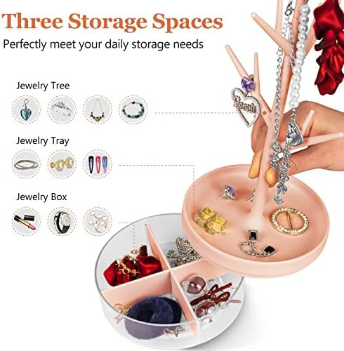 Inmorven Soporte Pequeño Para Joyería, Soporte Para Árbol De