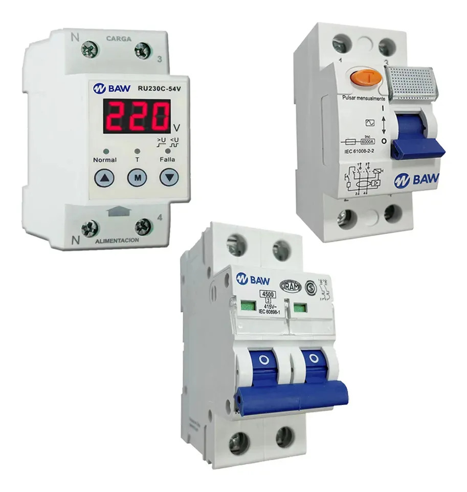 Disyuntor Diferencial 25a+termica 25a+protector Tension Baw