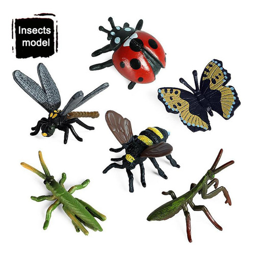 Set De 6 Juguetes De Plástico De Insectos Juguetes