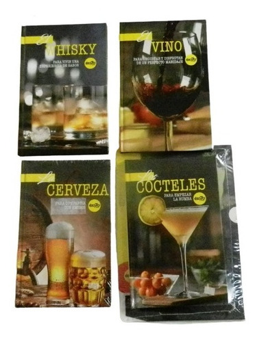 4 Libros Colección Exito Whisky - Vino - Cerveza - Cocteles 