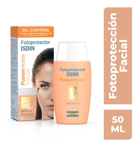 Imagen 1 de 9 de Isdin Fotoprotector Facial Fusion Water Color Spf 50, 50 Ml