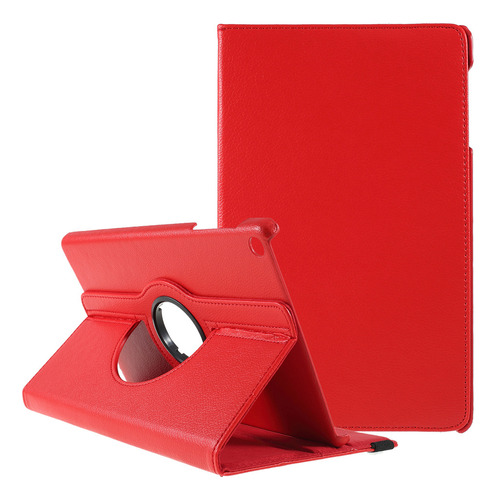 Funda Para Samsung Tab A 10.1  Flipcover Giratoria Roja