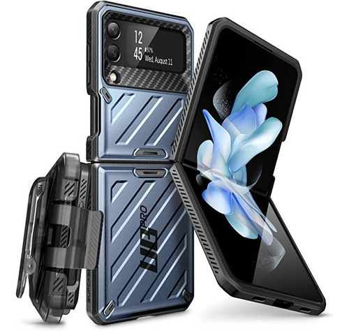 Funda Resistente Para Samsung Z Flip 4 Supcase Unicorn Azul