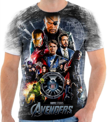 Camiseta Blusa Personalizada Avengers Vingadores Heróis Hd14