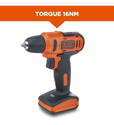 Parafusadeira/furadeira 3/8'' 12v + 13 Acess. Black+decker