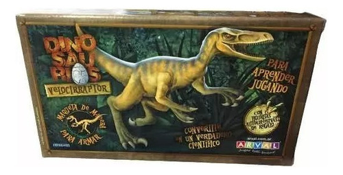 Dinosaurio Velociratptor Maqueta En Madera Para Armar