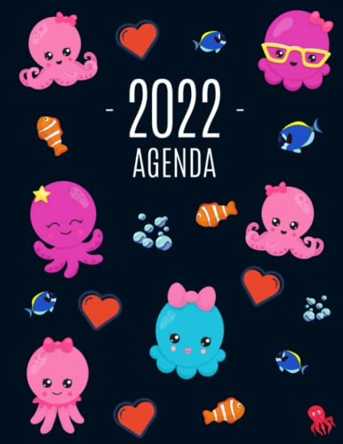 Pulpo Agenda 2022: Planificador Semanal | 52 Semanas Enero A
