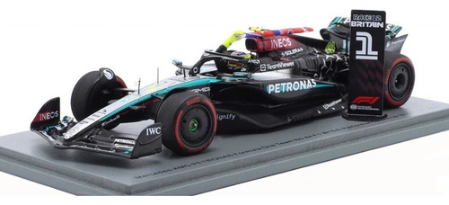 Miniatura Mercedes W15 F1 Hamilton Inglaterra2024 1/43 Spark Preto