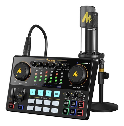 Maono Microfono Ame2a E2 Consola Interface Podcast Youtube 