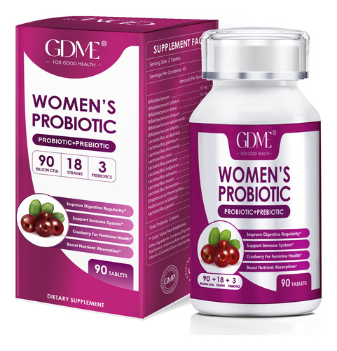 Gdme Probioticos Para Mujeres, 90 Comprimidos De 90 Mil Mill