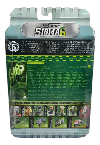 Boneco Gi Joe Sigma 6 Firefly Boneco 20cm Hasbro 1:10 | MercadoLivre