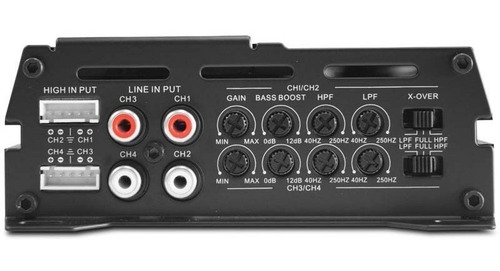Imagen 3 de 3 de Amplificador 4 Canales Mini Rks-p800.4dm Digital Para Medios
