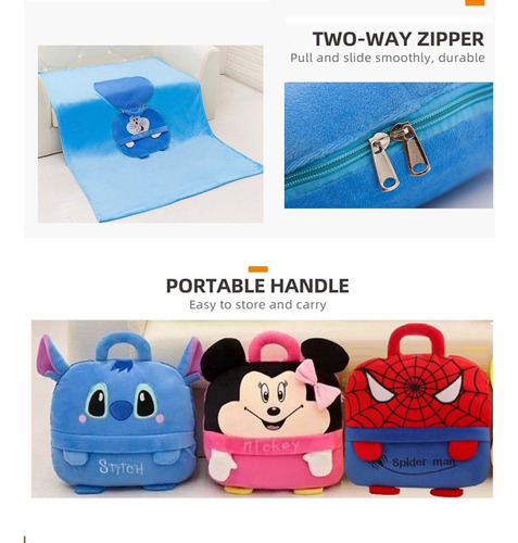 Almohada Manta De Viaje 3 En 1 Para Niños De 0-1 Suave