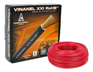 Caja 100 Mts Cable Rojo Calibre 16 Awg Condumex Vinanel Xxi