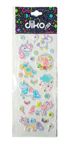 Stickers Surtidos Pack X 12 Planchas Con Relieve Decorativos