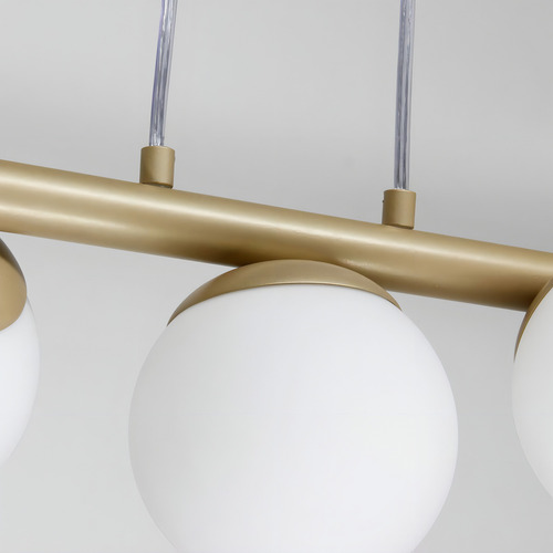 Luminária Pendente Jabuticaba Las Vegas Globo 12 Cm Cabo 2m Cor Champanhe Globo Branco