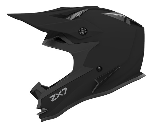 Casco Moto Hawk Zx7 Mx Cross Enduro Negro Mate Oficial