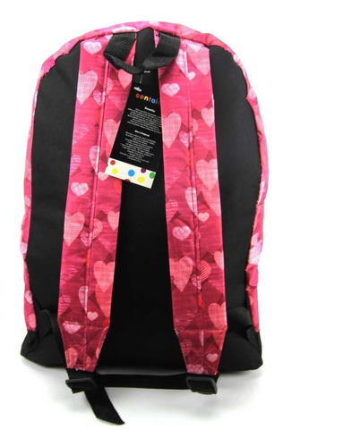 Imagem 3 de 6 de Mochila Container Juvenil Costas Corações Rosa 51871