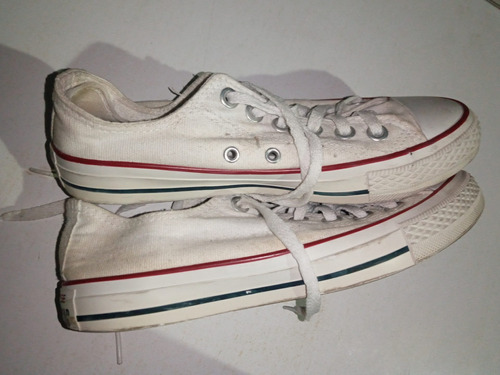 Zapatos Converse Blanco Usados Dama