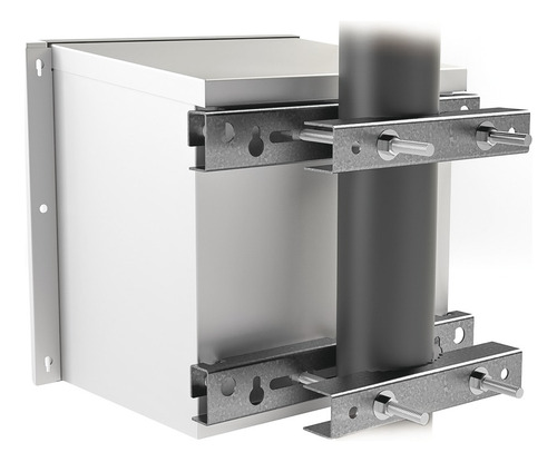 Montaje Galvanizado Para Instalar En Poste O Pared Gabinetes Color Gris