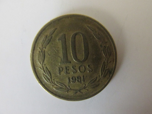 Lote 123 Monedas Chile 10 Pesos De Bronce Decada Años 80 (Usado)