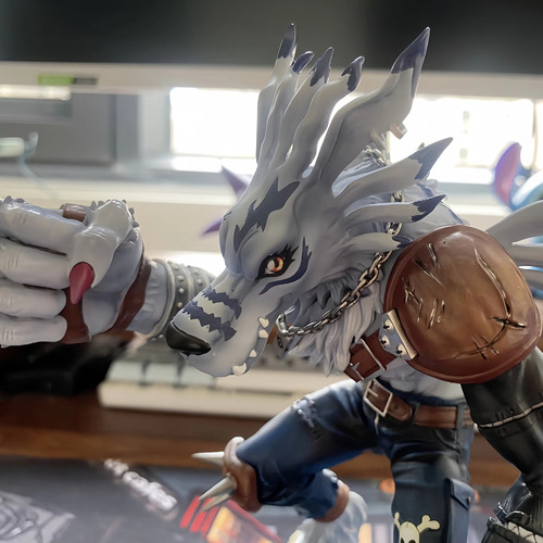 Figura De Anime Garurumon De Digimon Adventure, Modelo Giant