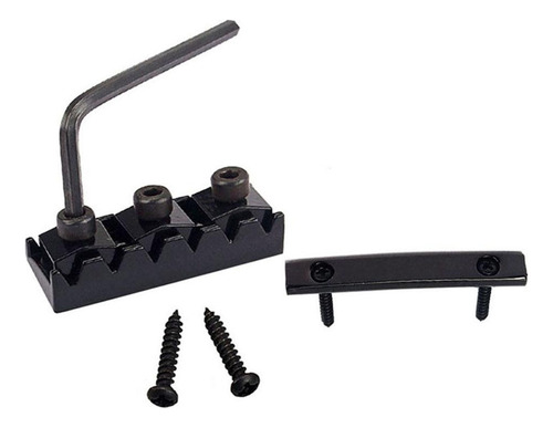 A Electric Guitar String Retainer Bar + Locking Nut Negro