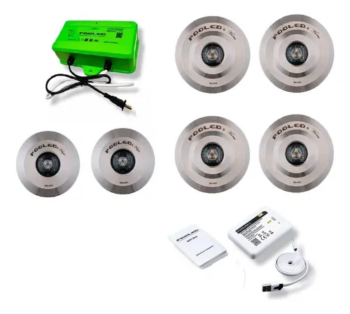 comprar 4 Luminaria Pooled Horus  + 2 Nazar + Controlador + Modulo 