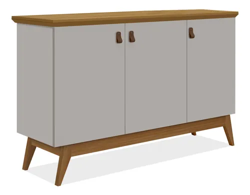 Darlim Buffet Cantinho Do Café Darlim 3 Portas Off-white E Nature | Parcelamento  sem juros