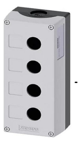 Botonera Siemens 4 Orificios Gris 22mm - Modelo 3su1804 Gris
