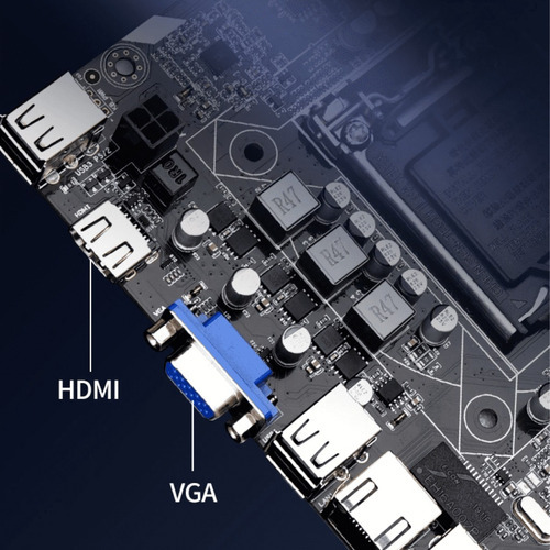 Placa Mãe Intel H61m Lga 1155 Ddr3 I3 I5 I7 Hdmi Ate 16 Giga Cor Preto