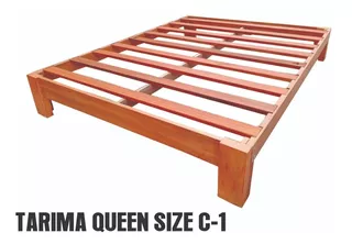 Tarima Queen Size, Madera Capirona, Modelo C - 1