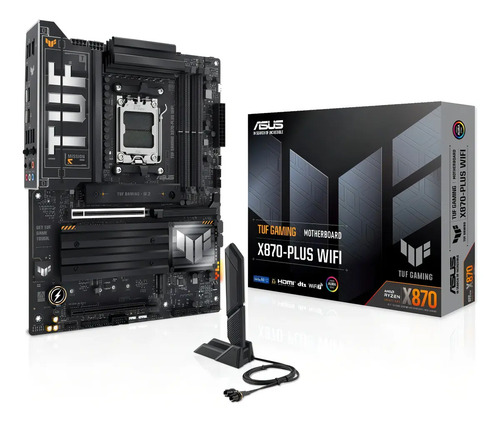 Placa Mãe Asus Tuf Gaming X870-plus Wifi 7 Amd Am5 Cor Preto