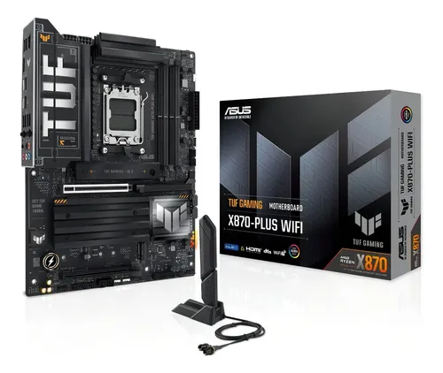 Placa Mãe Asus Tuf Gaming X870-plus Wifi 7 Amd Am5 Cor Preto