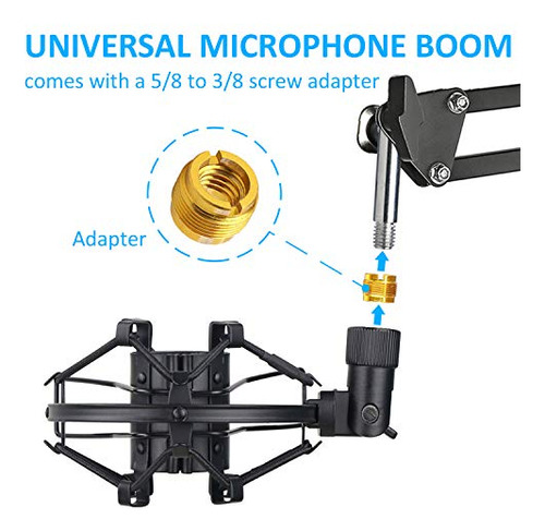 Soporte Micrófono Sunmon Para At2005-usb, Xm1800s, E835 -