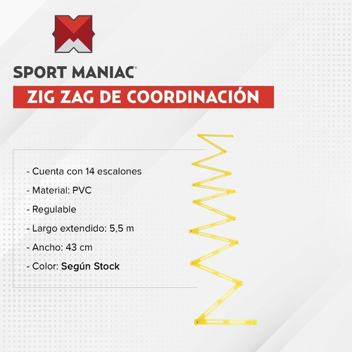 Imagen 2 de 3 de Zigzag Coordinación Entrenamiento 14 Flejes Sport Maniac