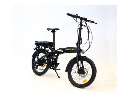 Imagen 2 de 10 de Bicicleta Eléctrica Plegable Rodado 20 Negro