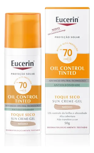 EUCERIN Protetor Solar Facial Oil Control Cor Média FPS 70 50ml, ...