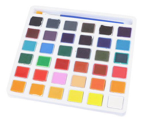 Pigmento De Pintura Sólido Para Acuarela, 36 Colores Brillan